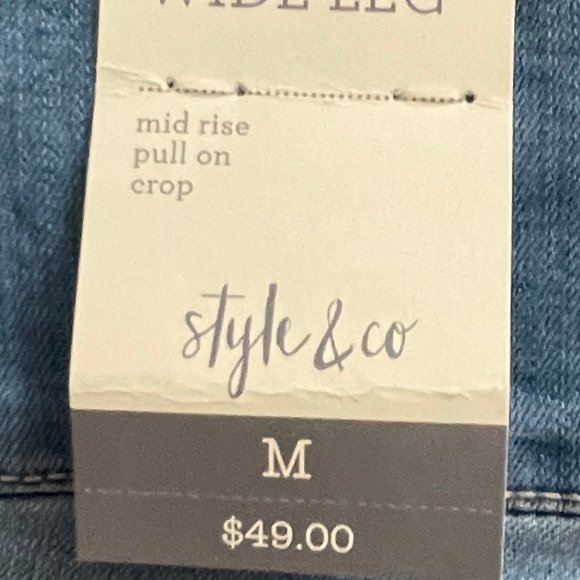 Style & Company wide crop pull on jeans - Picture 5 of 6
